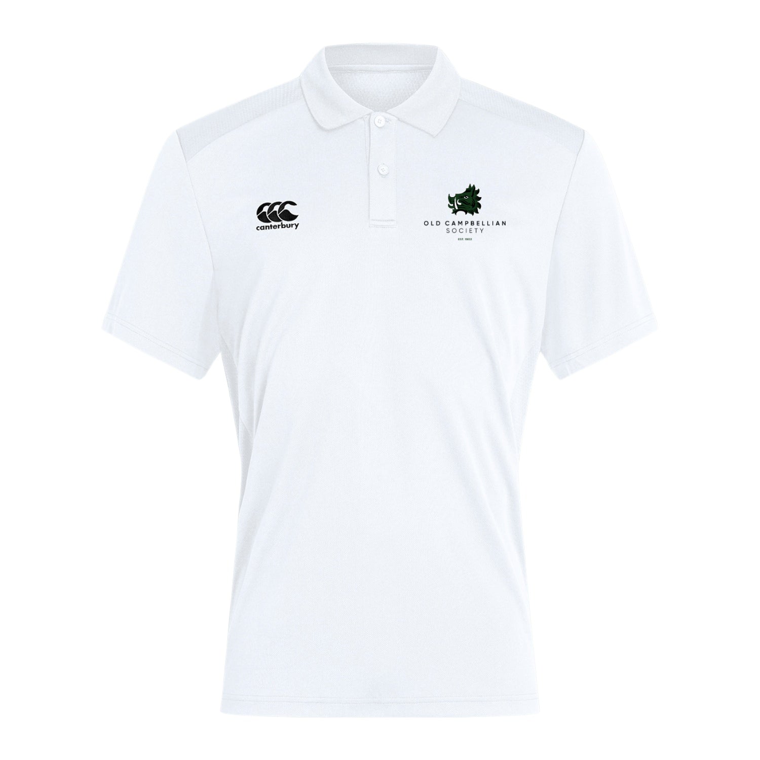Old Campbellian Society - Club Dry Polo - White - Canterbury - Stash Shop