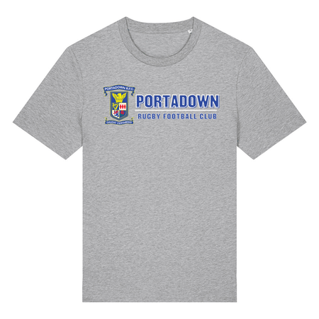 Portadown Rugby Club - Cotton Logo Tee - Grey - Stash Inc. - Stash Shop