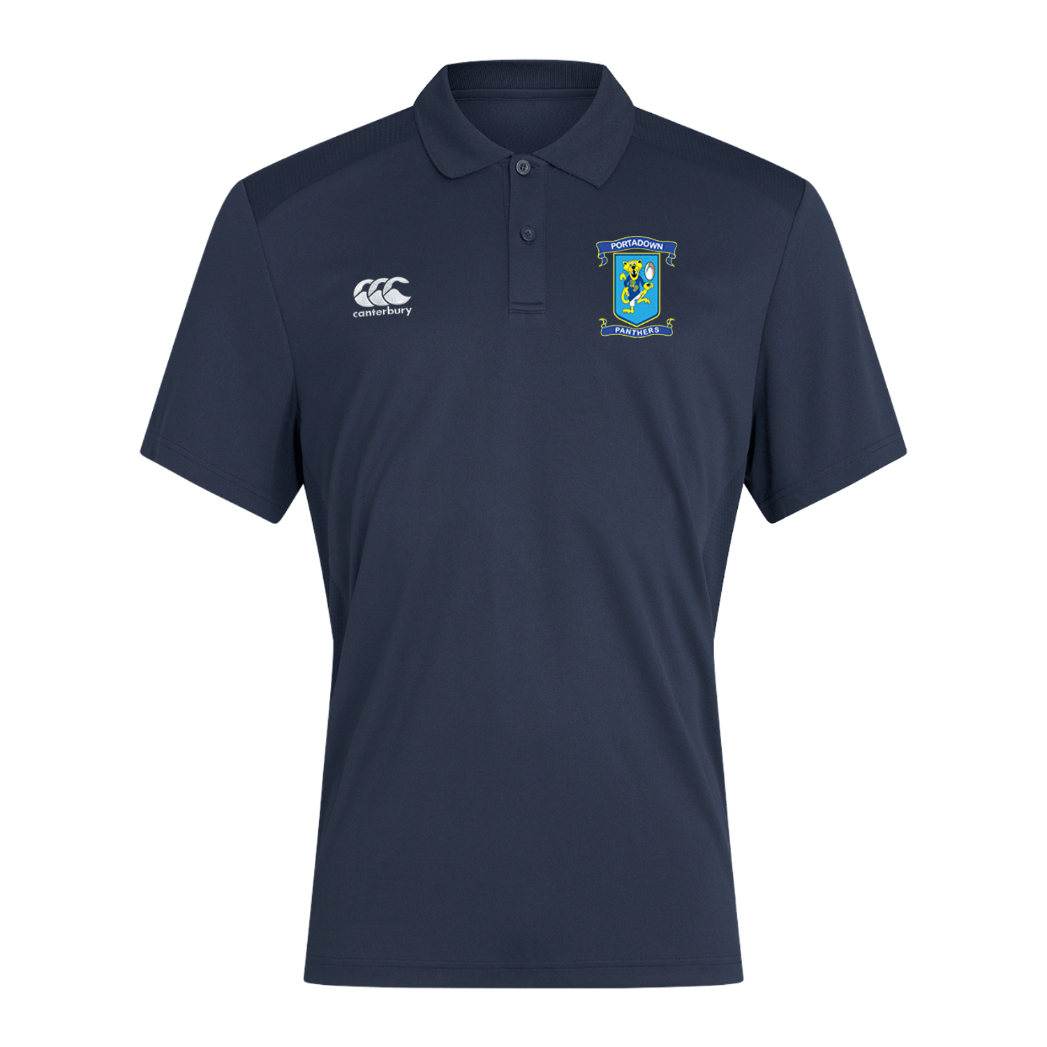 Portadown Rugby Club - Panthers Poly Polo - Navy - Canterbury - Stash Shop
