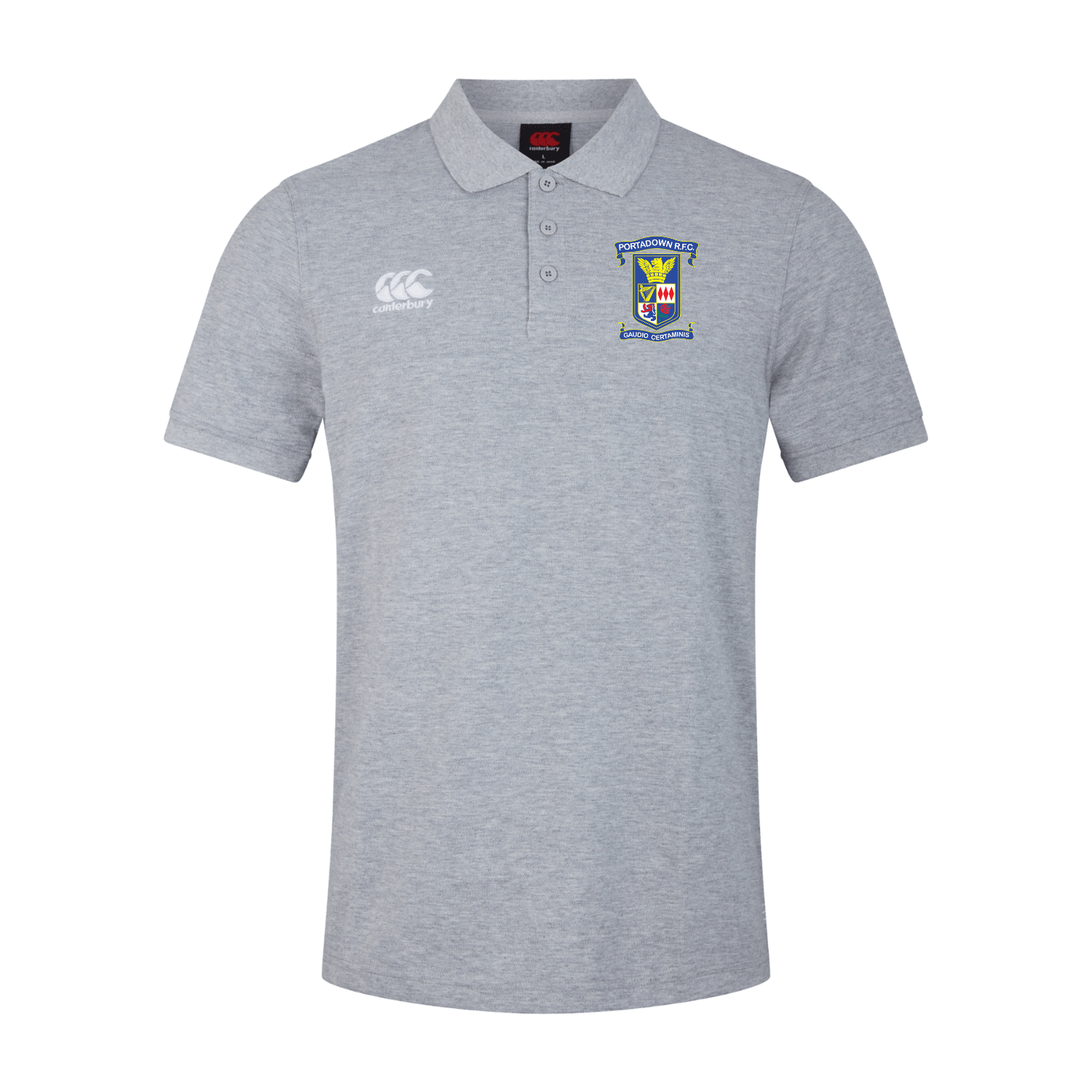Portadown Rugby Club - Waimak Poloshirt - Grey - Canterbury - Stash Shop