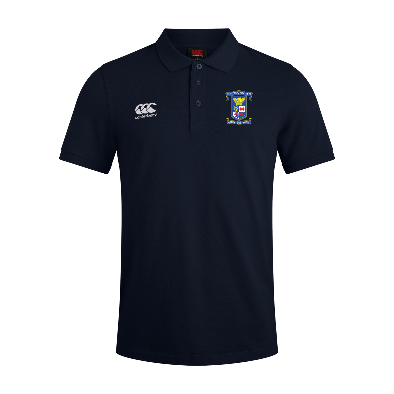 Portadown Rugby Club - Waimak Poloshirt - Navy - Canterbury - Stash Shop