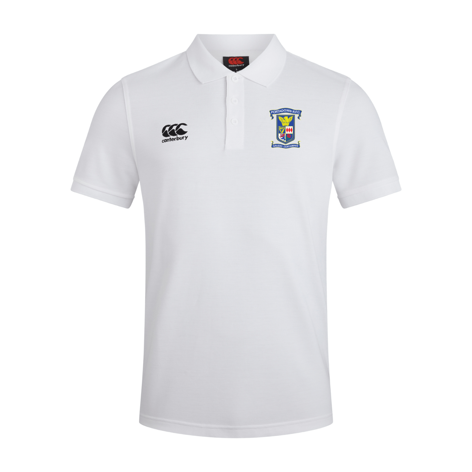 Portadown Rugby Club - Waimak Poloshirt - White - Canterbury - Stash Shop