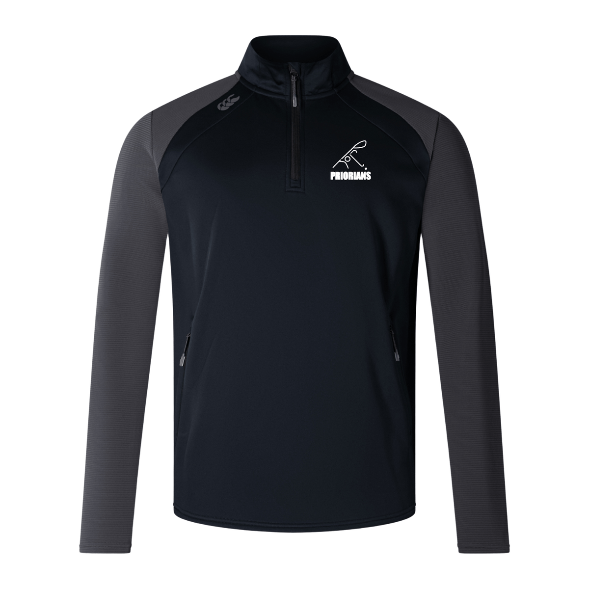 Priorians Hockey Club - Elite 1/4 Zip Top - Black/Grey - Canterbury - Stash Shop