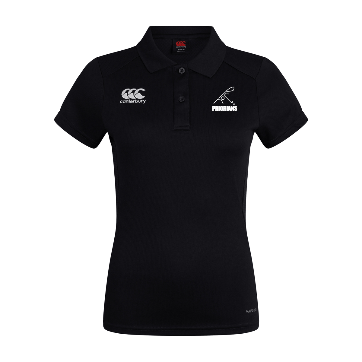 Priorians Hockey Club - Ladies Club Dry Polo - Black - Canterbury - Stash Shop