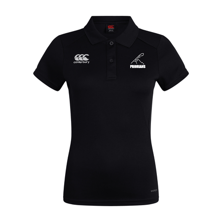 Priorians Hockey Club - Ladies Club Dry Polo - Black - Canterbury - Stash Shop