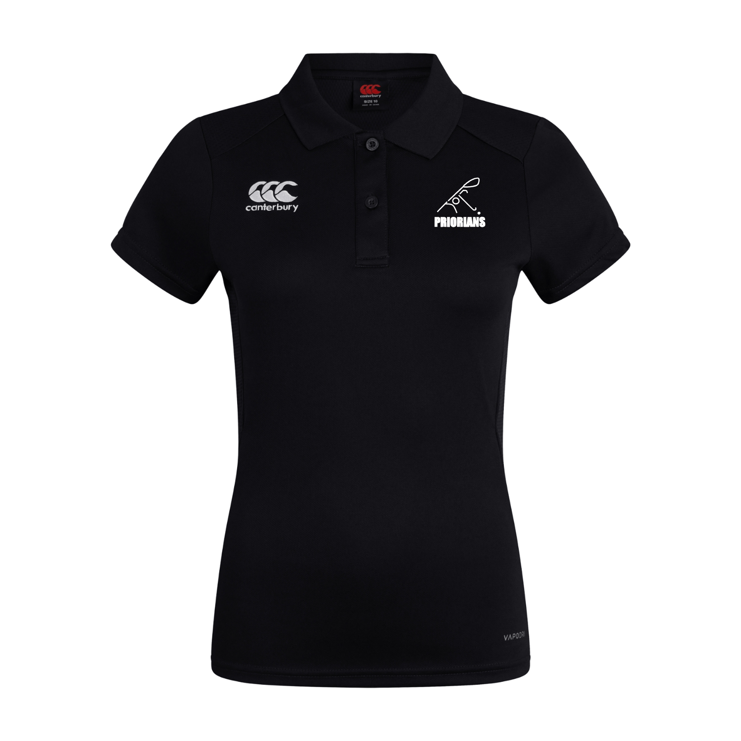 Priorians Hockey Club - Ladies Club Dry Polo - Black - Canterbury - Stash Shop