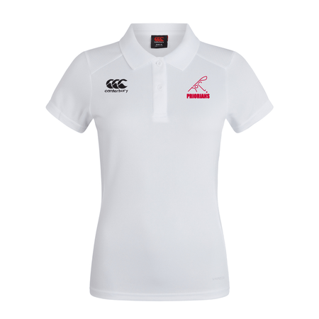 Priorians Hockey Club - Ladies Club Dry Polo - White - Canterbury - Stash Shop