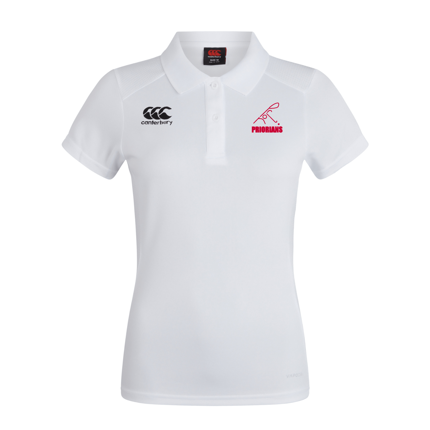 Priorians Hockey Club - Ladies Club Dry Polo - White - Canterbury - Stash Shop