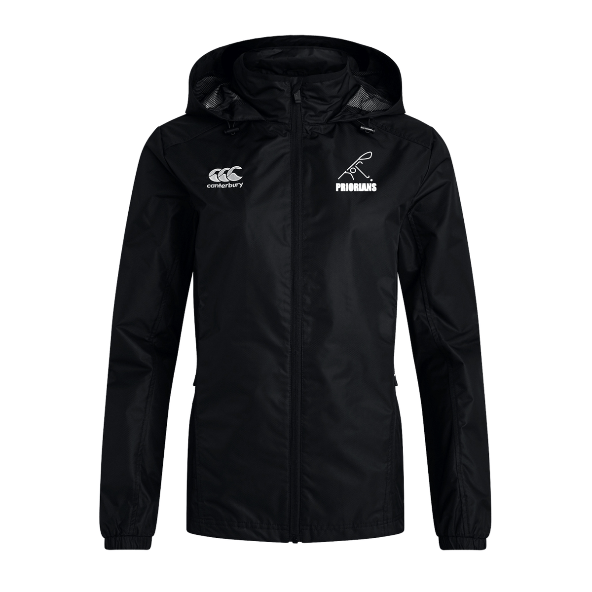 Priorians Hockey Club - Ladies Vaposhield Full Zip Rain Jacket - Black - Canterbury - Stash Shop