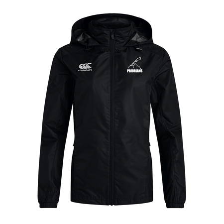 Priorians Hockey Club - Ladies Vaposhield Full Zip Rain Jacket - Black - Canterbury - Stash Shop