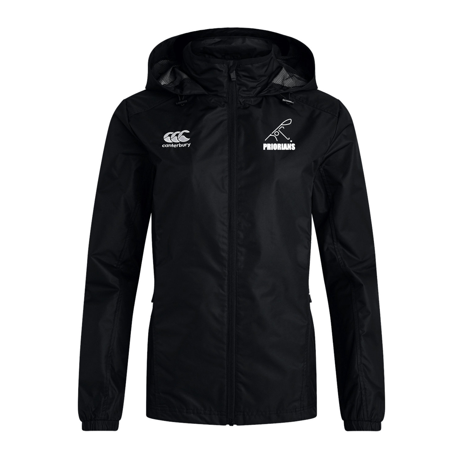 Priorians Hockey Club - Ladies Vaposhield Full Zip Rain Jacket - Black - Canterbury - Stash Shop