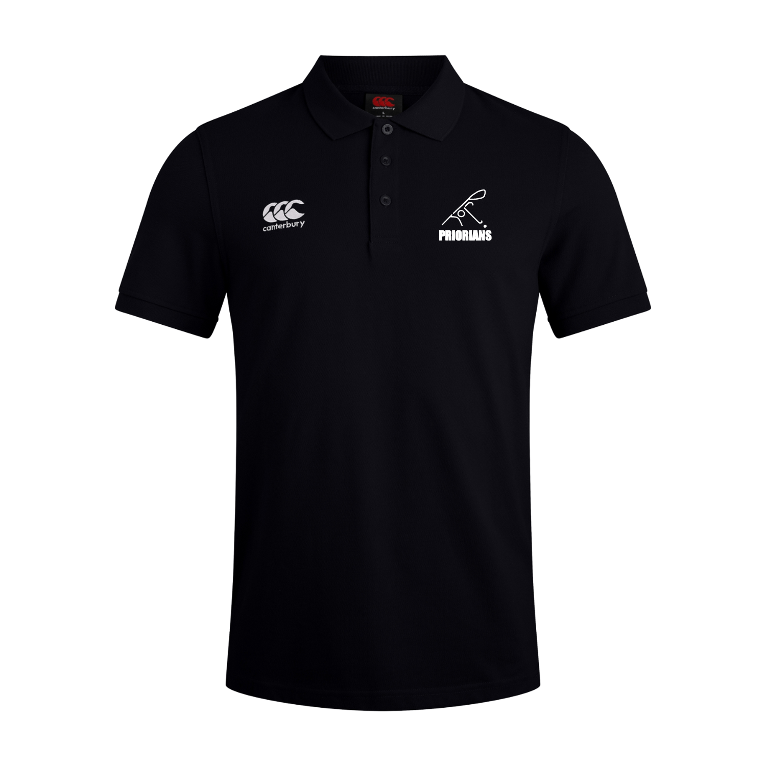 Priorians Hockey Club - Waimak Polo Shirt - Black - Canterbury - Stash Shop