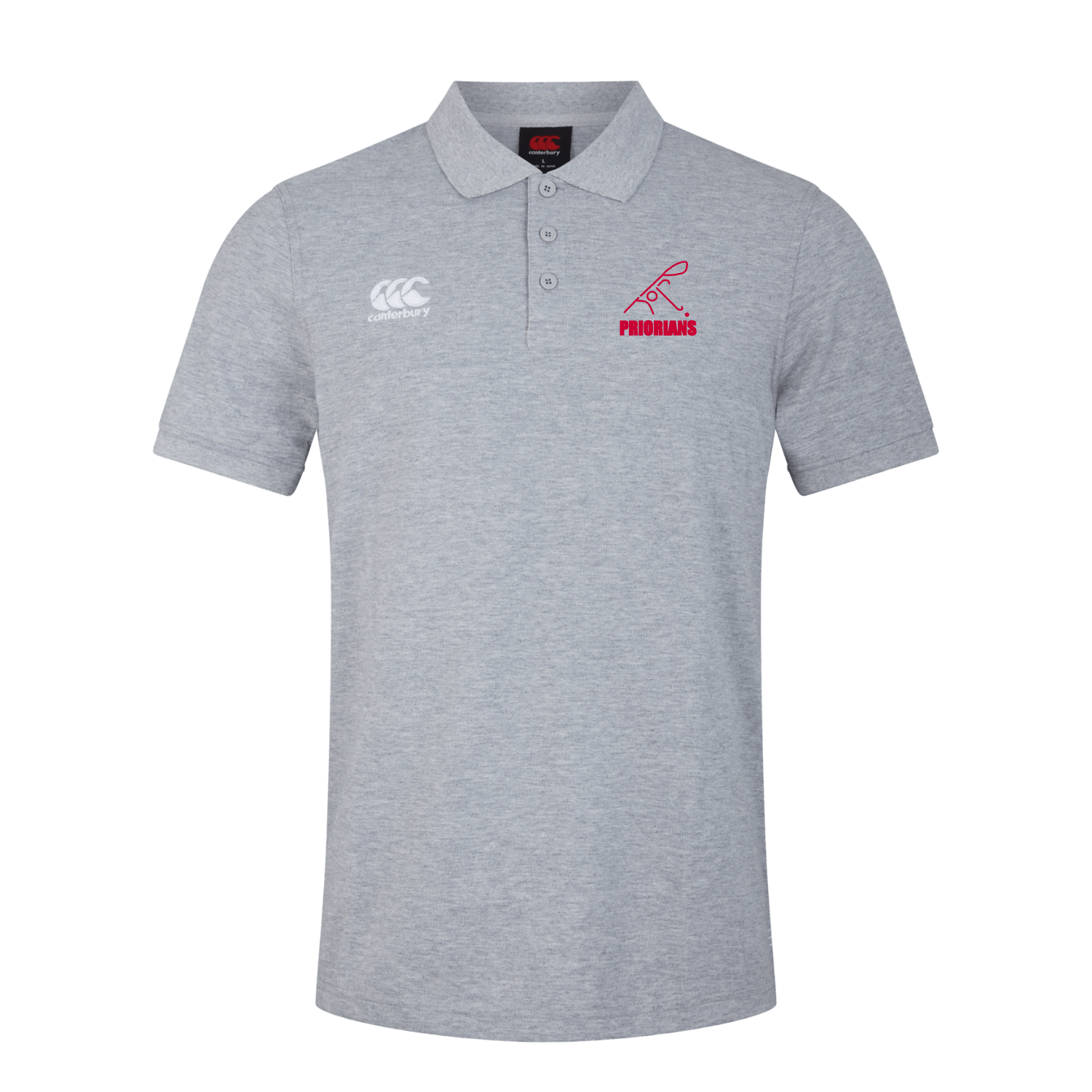 Priorians Hockey Club - Waimak Polo Shirt - Grey - Canterbury - Stash Shop
