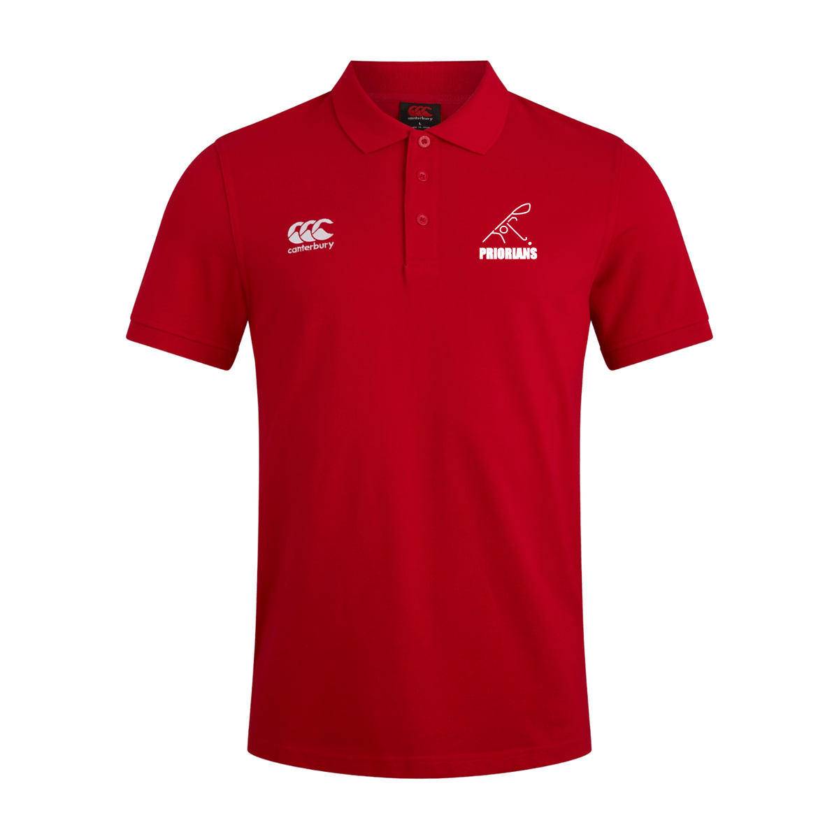 Priorians Hockey Club - Waimak Polo Shirt - Red - Canterbury - Stash Shop