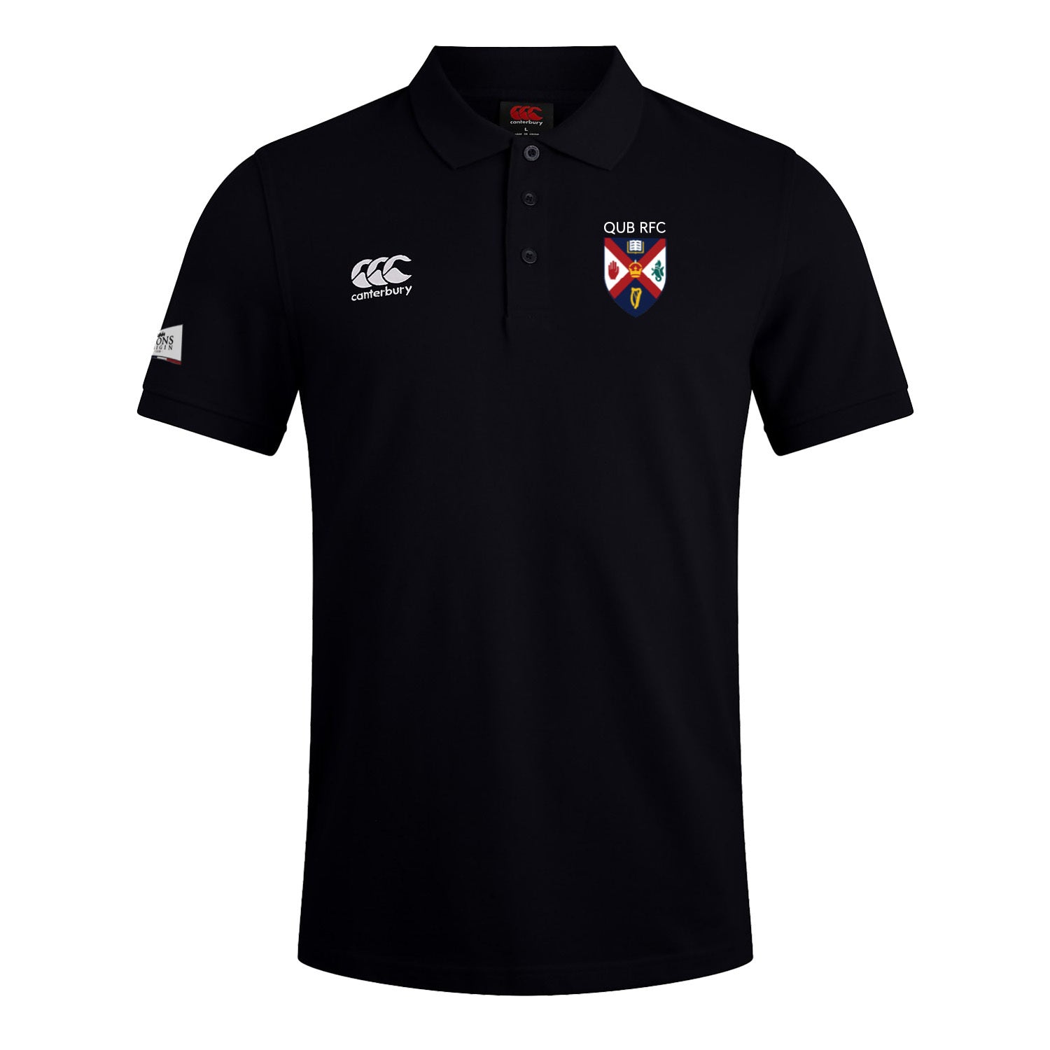QUB Rugby - Lions Legends Range Polo - Black - Canterbury - Stash Shop