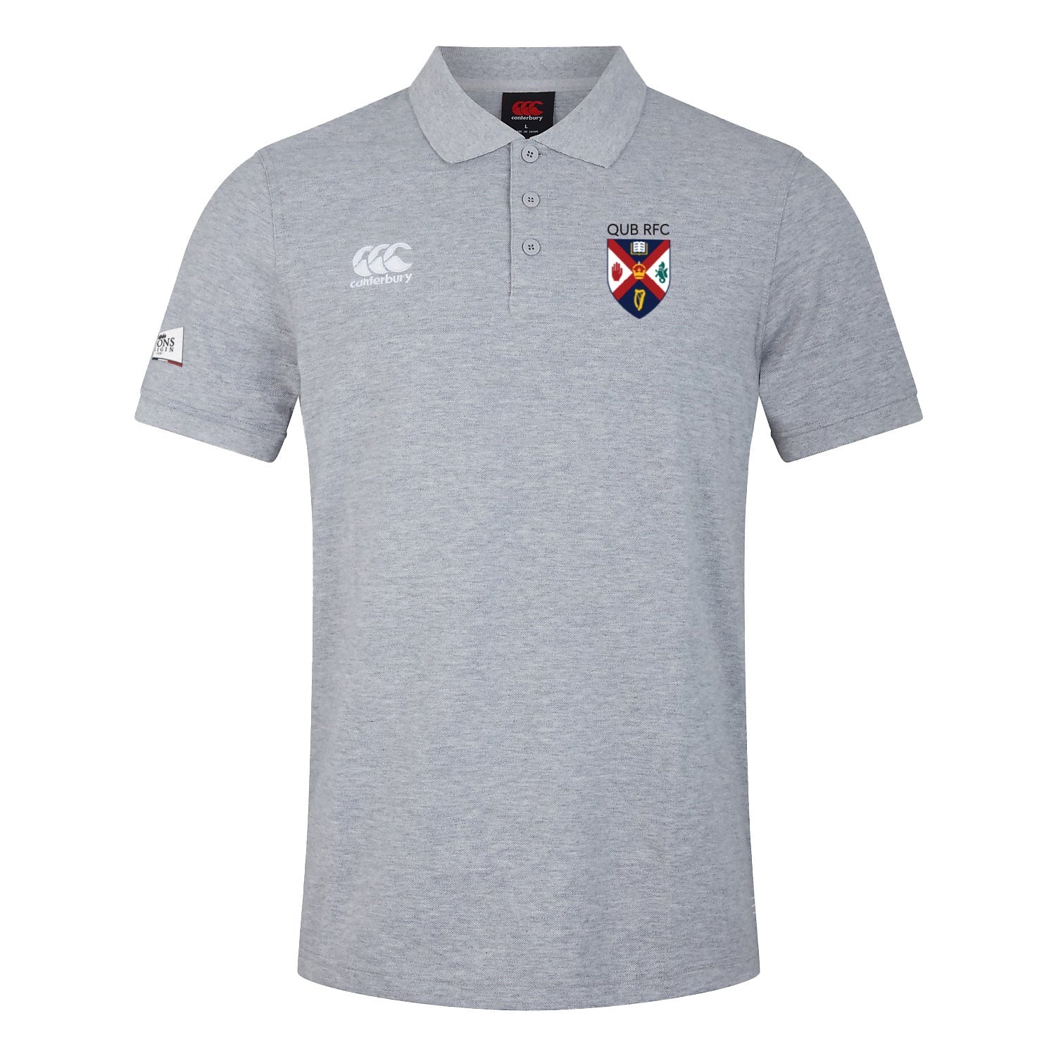 QUB Rugby - Lions Legends Range Polo - Grey - Canterbury - Stash Shop