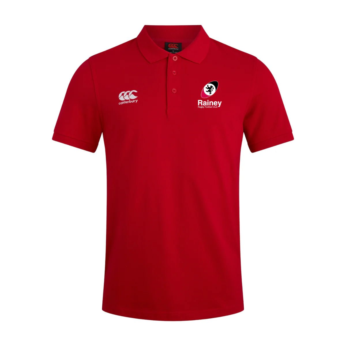 Rainey Rugby Club - Ladies Waimak Polo - Red - Canterbury - Stash Shop