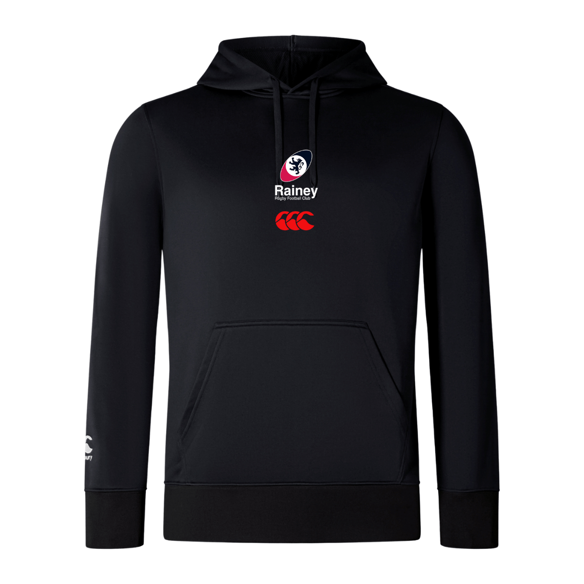 Rainey Rugby Club - Lightweight Poly Hoody - Black - Canterbury - Stash Shop