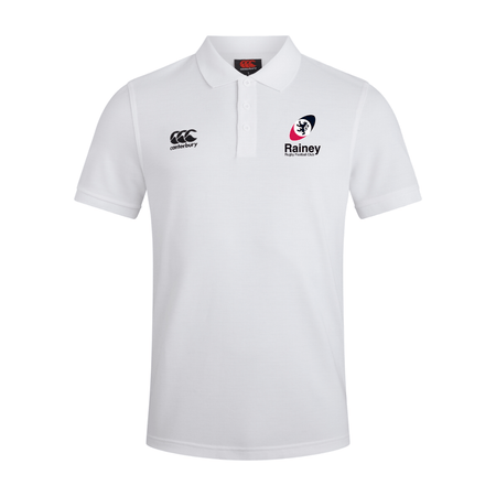 Rainey Rugby Club - Waimak Poloshirt - White - Canterbury - Stash Shop