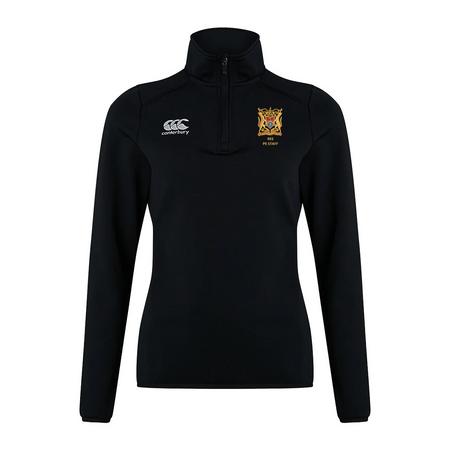RES PE Staff - Club 1/4 Zip Mid Layer Training Top - Ladies - Black