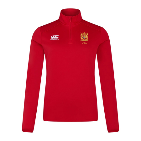 RES PE Staff - Club 1/4 Zip Mid Layer Training Top - Ladies - Red
