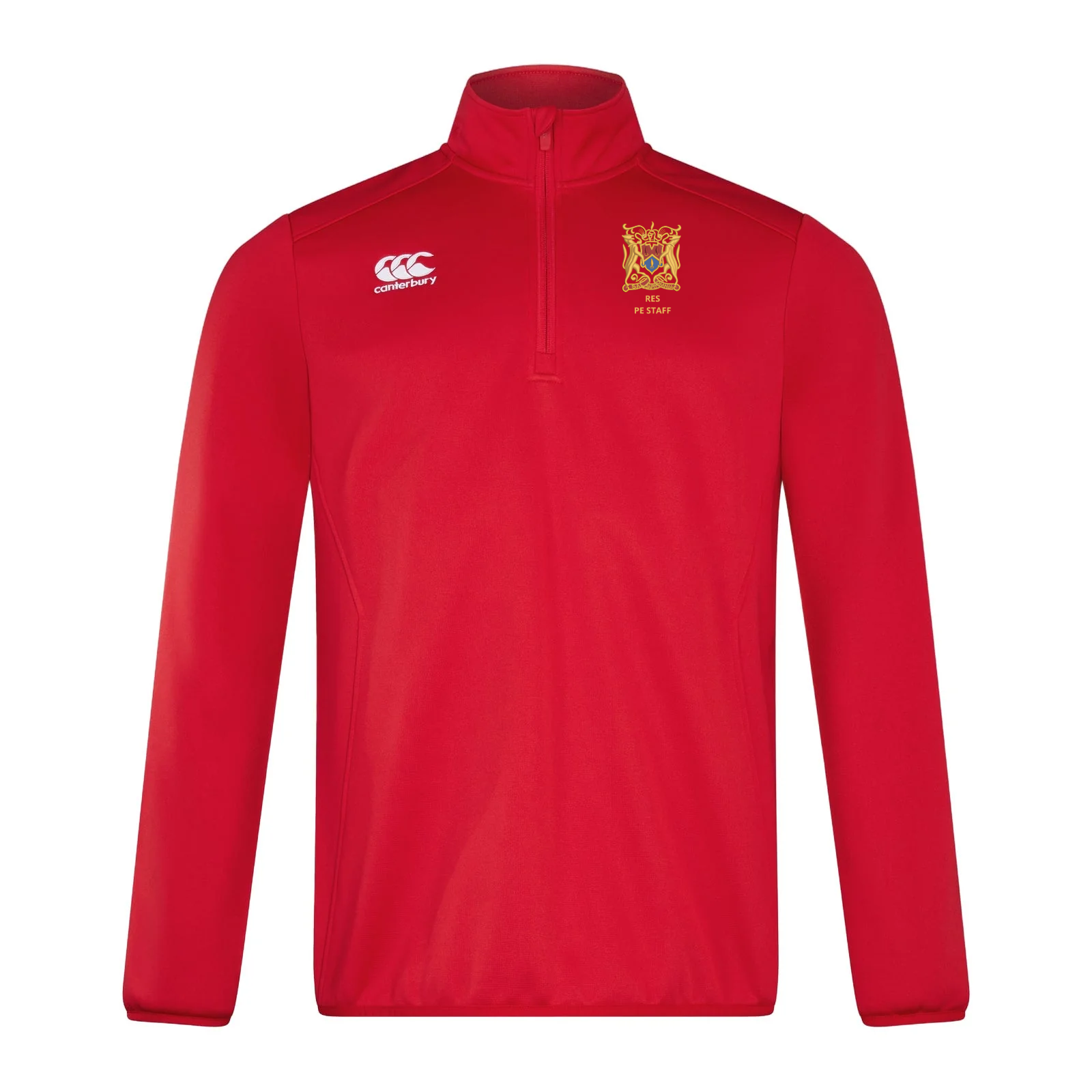 RES PE Staff - Club 1/4 Zip Mid Layer Training Top - Red