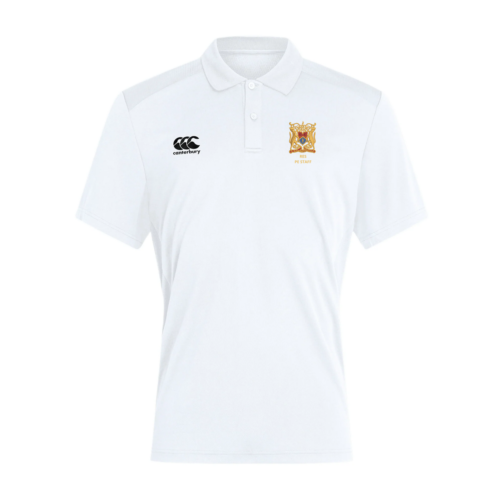 RES PE Staff - Club Dry Polo - White