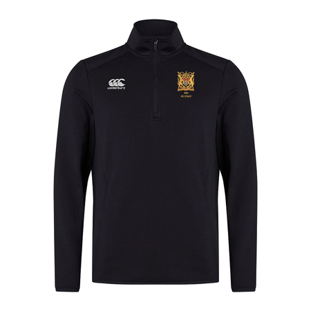 RES PE Staff - Club 1/4 Zip Mid Layer Training Top - Black -Canterbury- Stash Shop