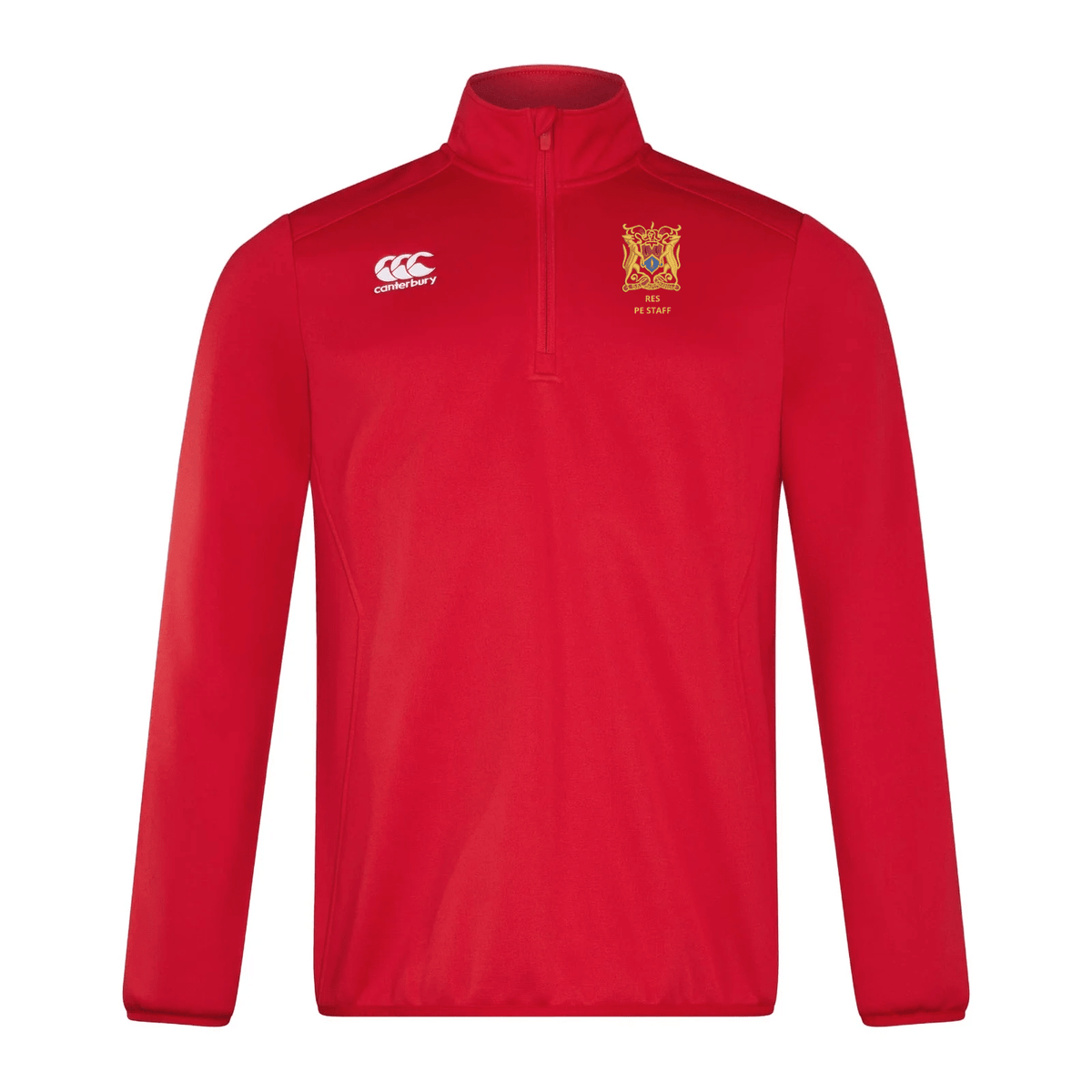 RES PE Staff - Club 1/4 Zip Mid Layer Training Top - Red -Canterbury- Stash Shop