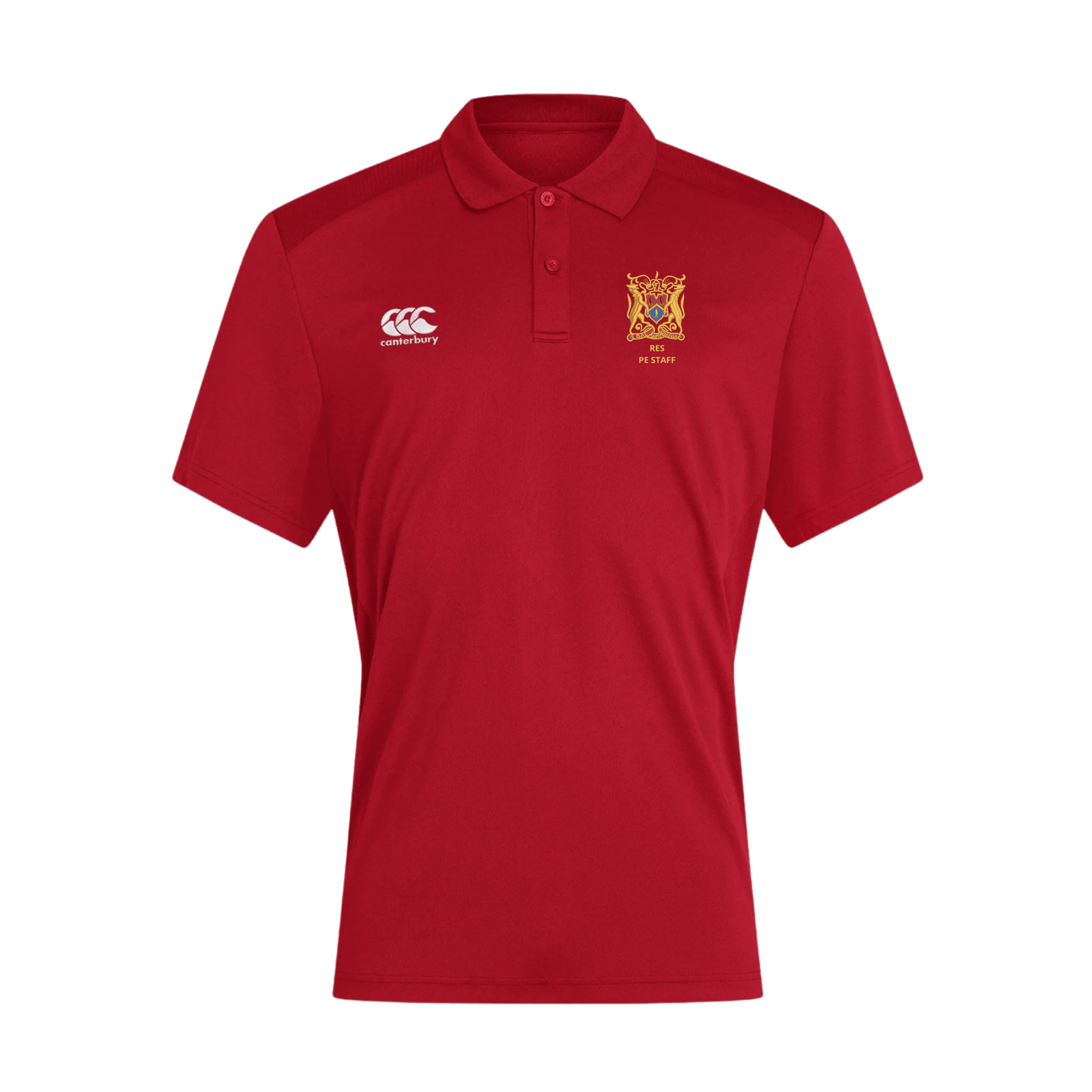 RES PE Staff - Club Dry Polo - Red -Canterbury- Stash Shop