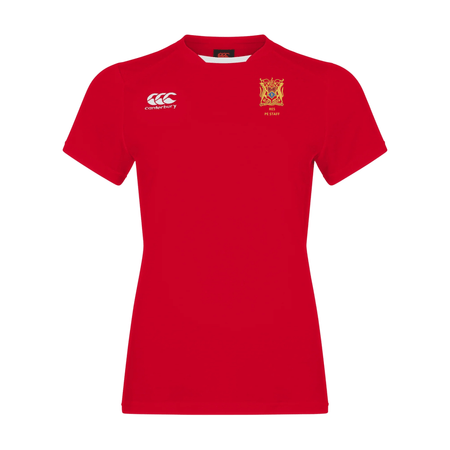 RES PE Staff - Club Dry Tee - Ladies - Red -Canterbury- Stash Shop