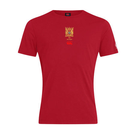 RES PE Staff - Club Plain Tee - Red -Canterbury- Stash Shop