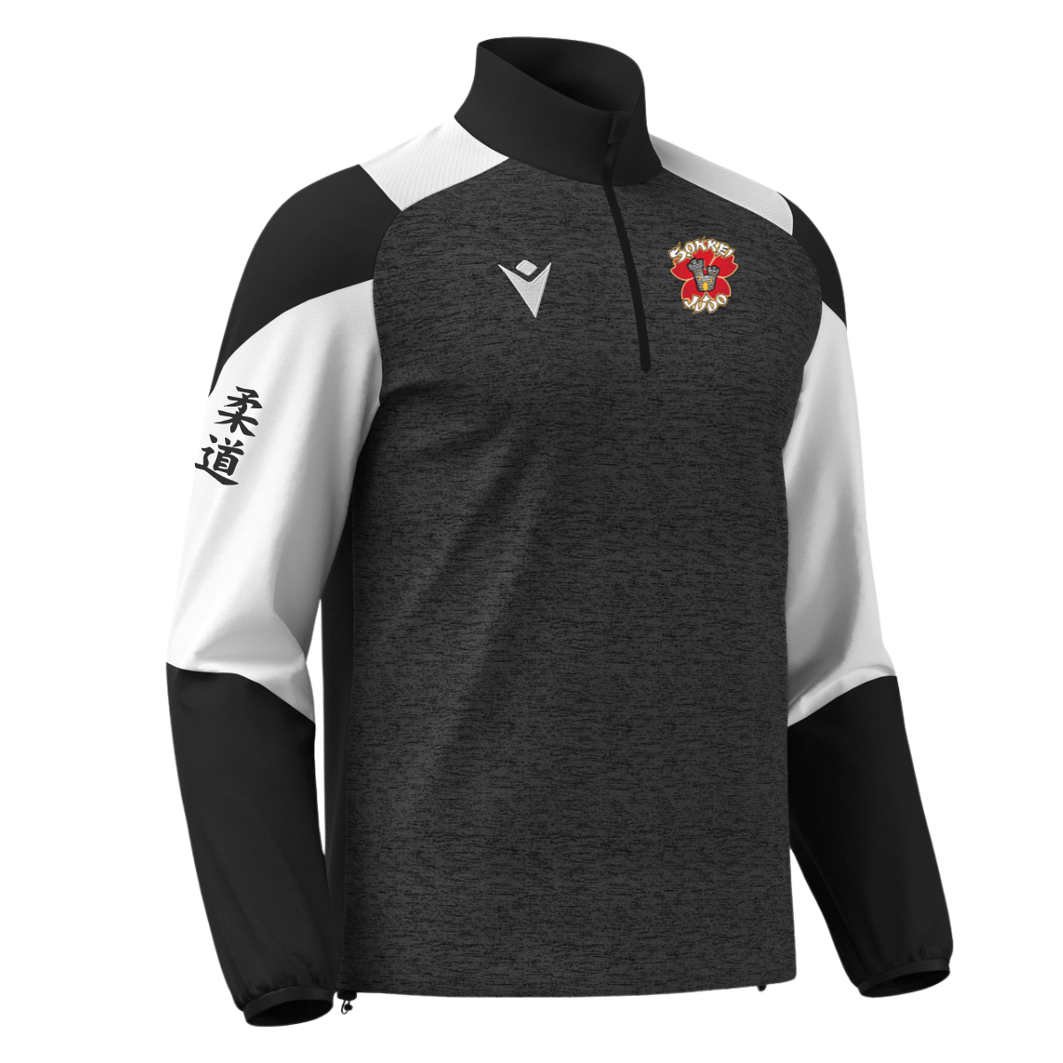 Sonkei Judo - Contrast 1/4 Zip - Black - Macron - Stash Shop