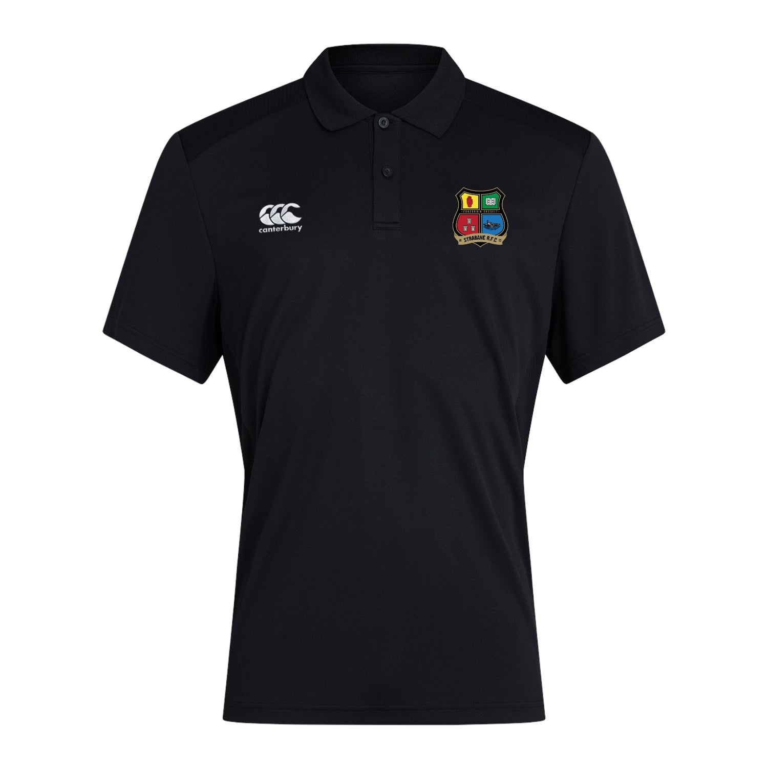 Strabane Rugby Club - Club Dry Polo - Black - Canterbury - Stash Shop