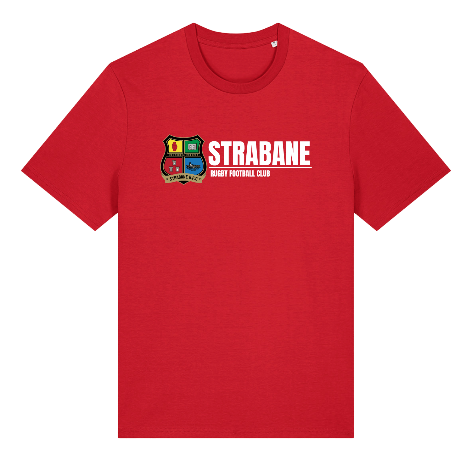 Label Strabane Strabane Rugby Club - Cotton Logo Tee - Red – Stash Shop