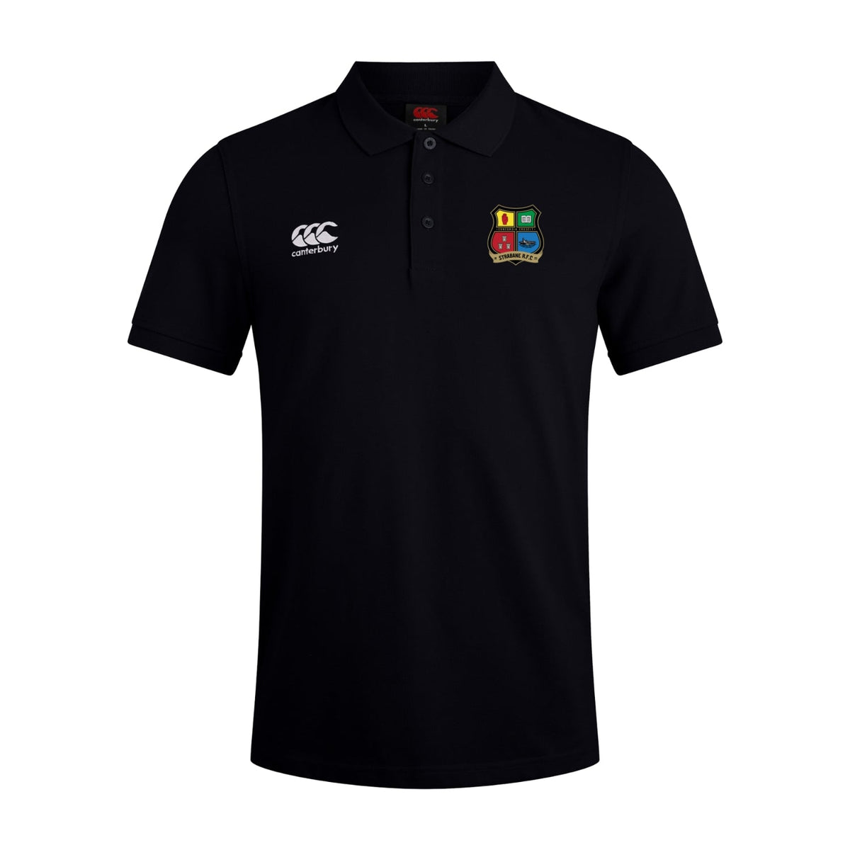 Strabane Rugby Club - Waimak Poloshirt - Black - Canterbury - Stash Shop