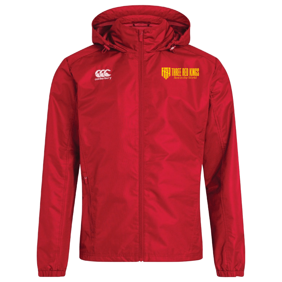 Three Red Kings - Full Zip Rain Jacket - Red - Canterbury - Stash Shop