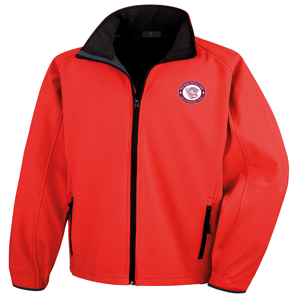 Devon Cattle Breeders Society  Mens Softshell Jacket - Red