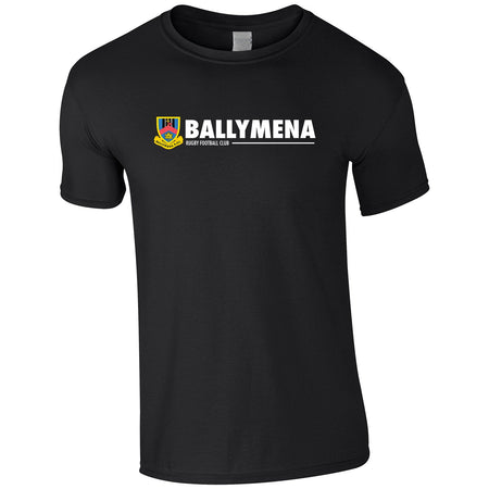 Ballymena Rugby Club - Cotton Logo Tee Black - Stash Inc. - Stash Shop