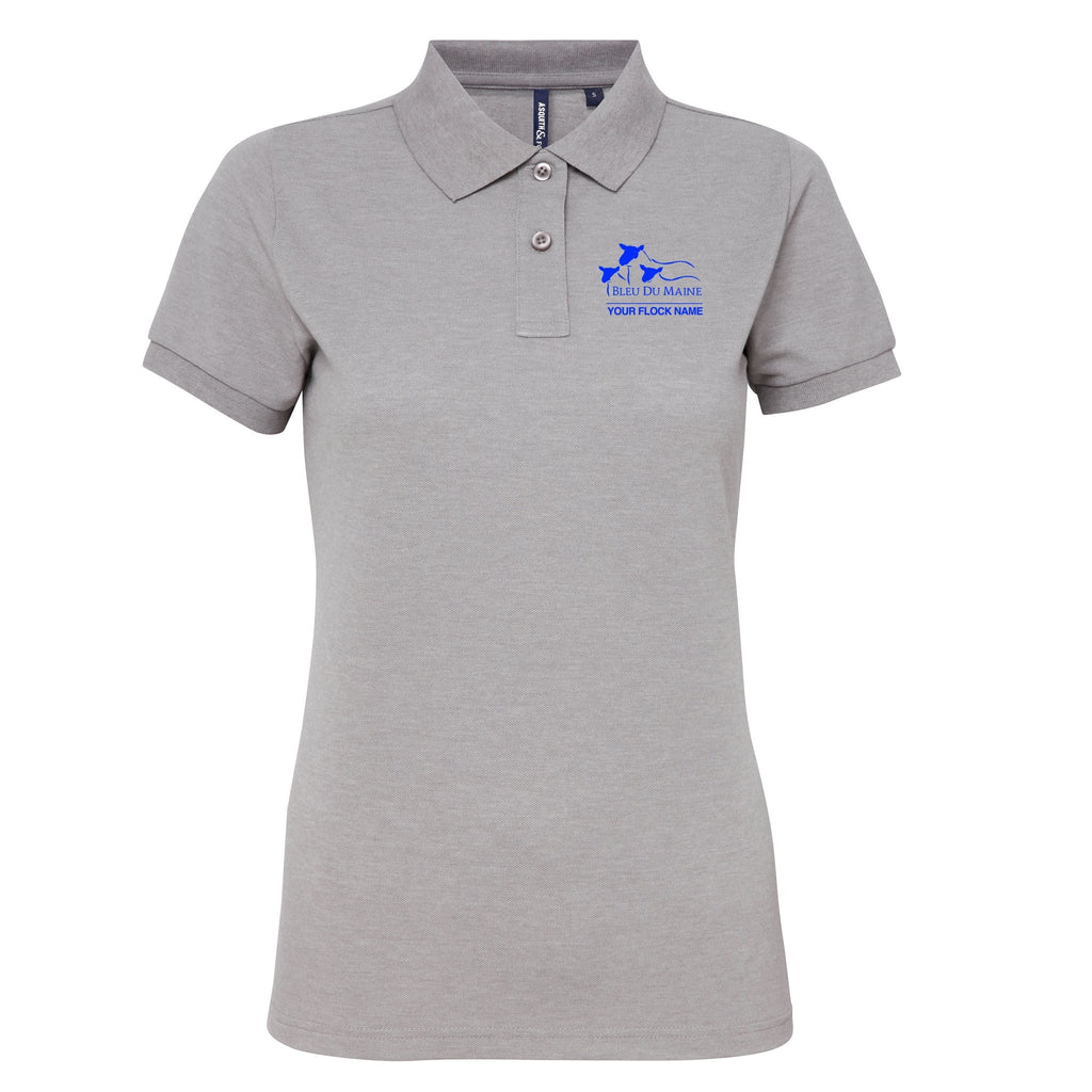 Bleu Du Maine Sheep Society Ladies Poloshirt - Stash Shop - Stash Shop