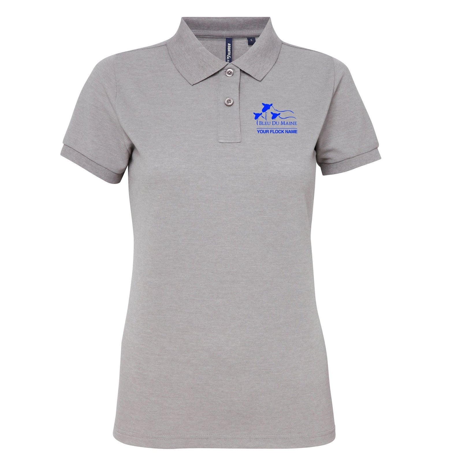 Bleu Du Maine Sheep Society Ladies Poloshirt - Stash Shop - Stash Shop