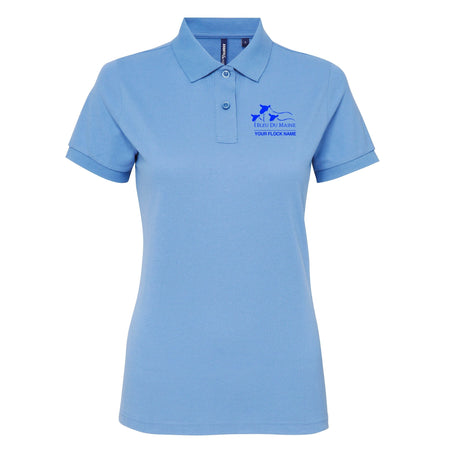 Bleu Du Maine Sheep Society Ladies Poloshirt - Stash Shop - Stash Shop