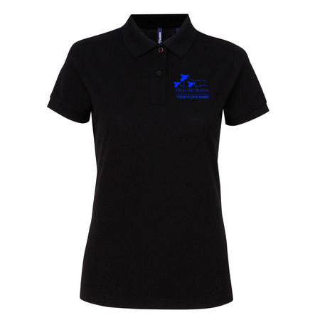 Bleu Du Maine Sheep Society Ladies Poloshirt - Stash Shop - Stash Shop