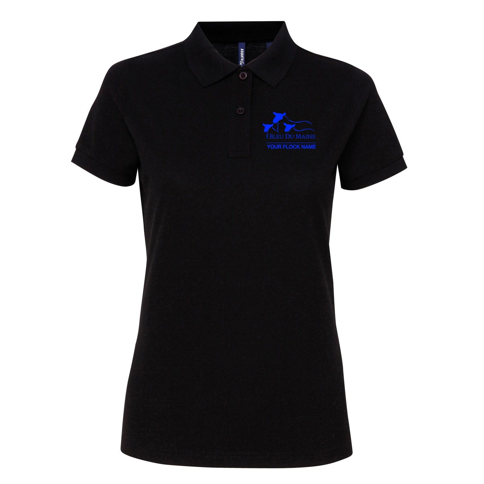Bleu Du Maine Sheep Society Ladies Poloshirt - Stash Shop - Stash Shop
