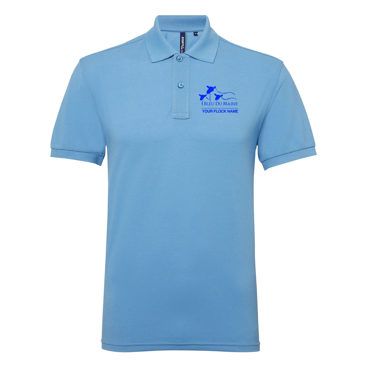 Bleu Du Maine Sheep Society Mens Polo - Stash Shop - Stash Shop