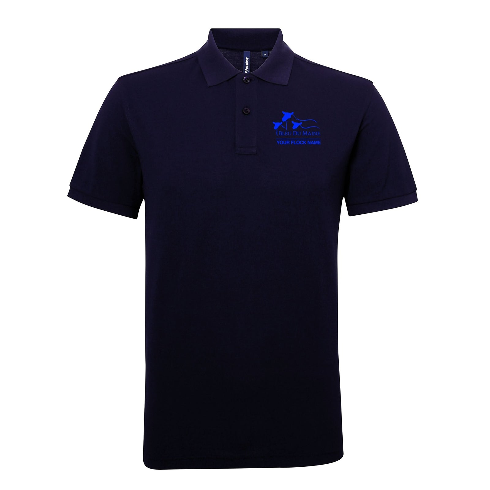 Bleu Du Maine Sheep Society Mens Polo - Stash Shop - Stash Shop