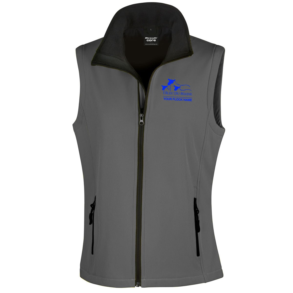 Bleu Du Maine Sheep Society Womens Softshell Gilet - Stash Shop - Stash Shop