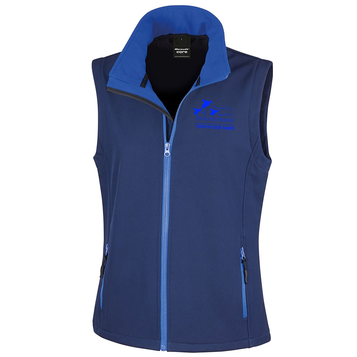 Bleu Du Maine Sheep Society Womens Softshell Gilet - Stash Shop - Stash Shop