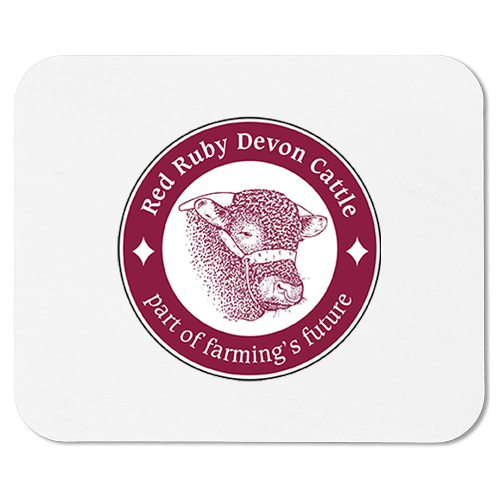 Devon Cattle Breeders Society Custom Mouse mat - White - Stash Shop - Stash Shop
