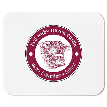 Devon Cattle Breeders Society Custom Mouse mat - White - Stash Shop - Stash Shop